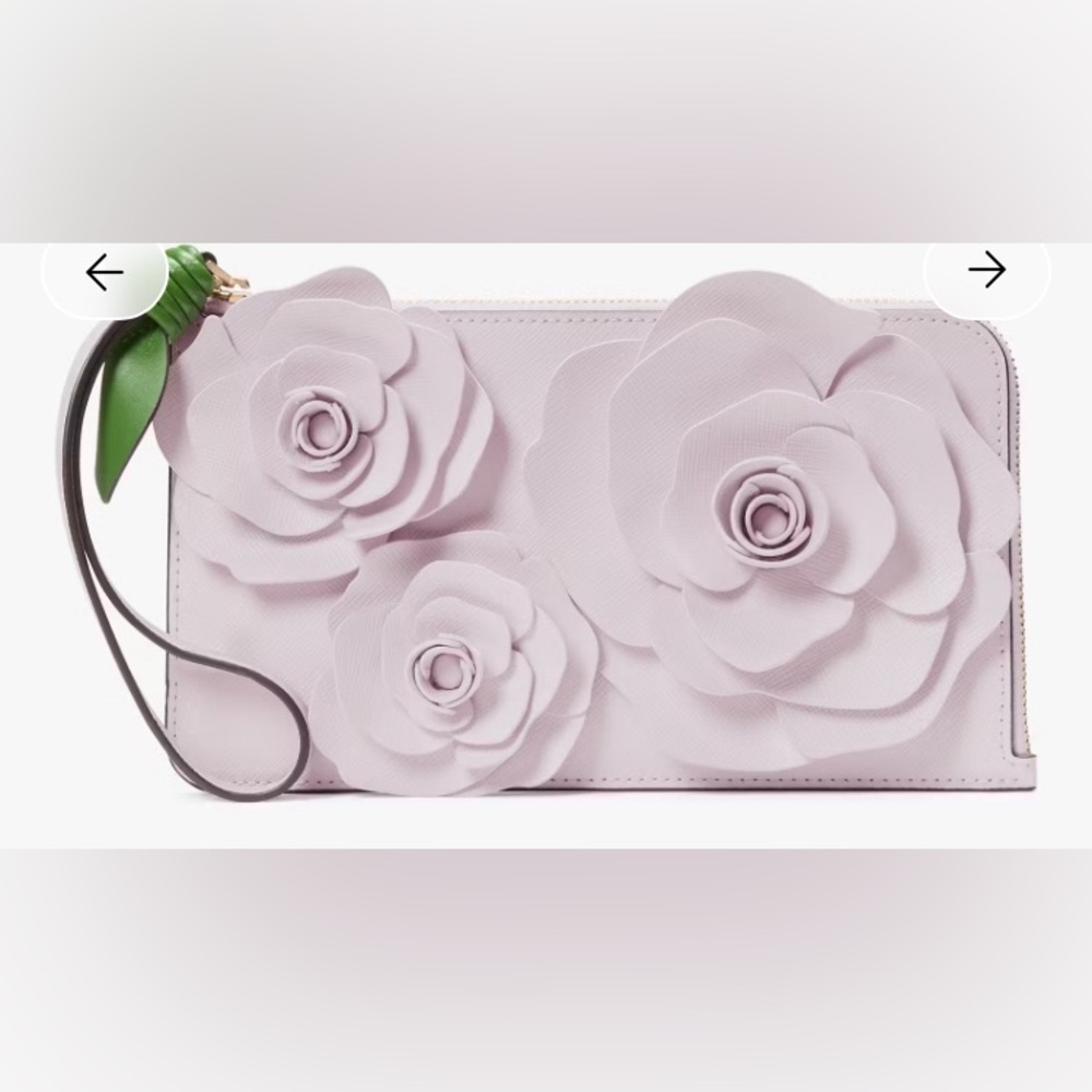 Kate Spade L Zip Wristlet, Pale Amethyst, NEW!